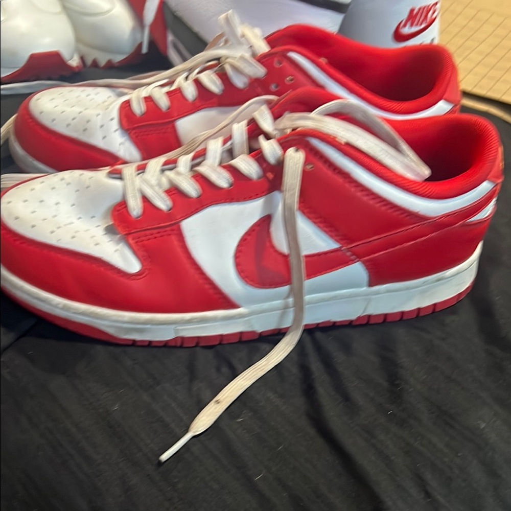 Nike Kids Red and White Athletic Sneakers - Picture 2 of 3